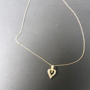 10k gold pendant with 10k necklace 16”